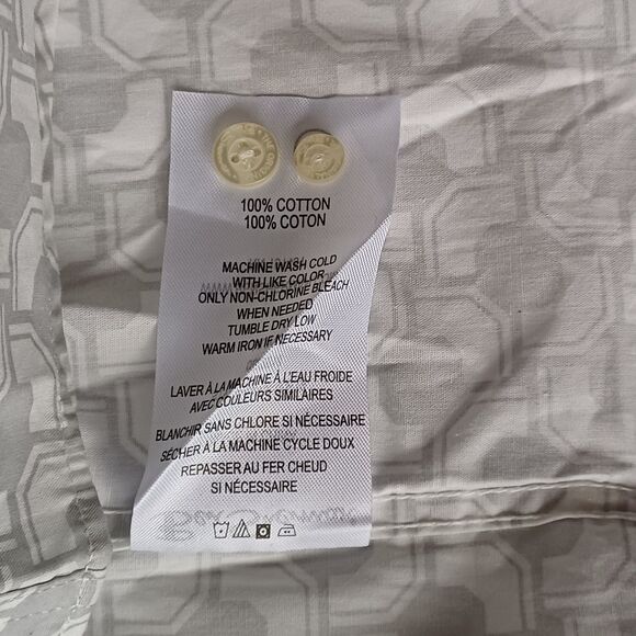 Ben Sherman Geometric Pattern Cotton Button-Up Short Sleeve Shirt Size L - Picture 6 of 12